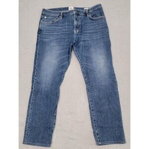 Flint Tinder Jeans Mens 36x32 (Fits 35x29) Blue Medium Slim Straight Stretch